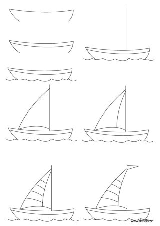 Рисование кораблик