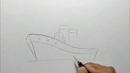 Кораблик карандашом легкий