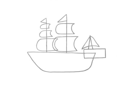 Корабль рисунок карандашом