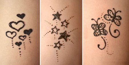 Очень легкий рисунке хной