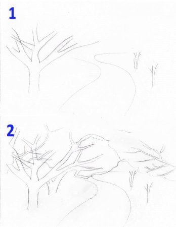 Рисунки весны карандашом для начинающих