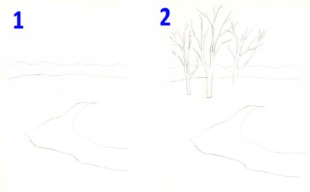 Пошаговое рисование Весна