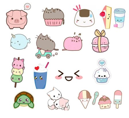Кавайные наклейки