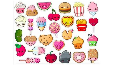 Маленькие рисунки для срисовки еда