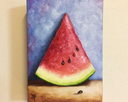 Фрукты масляной пастелью