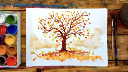 Рисунки красками легкие для начинающих