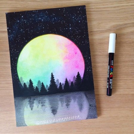 Крутые рисунки красками легкие
