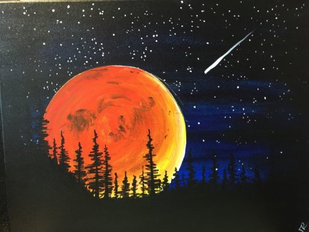 Космос рисунки красками