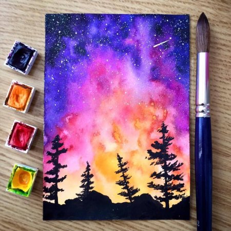 Рисунки красками