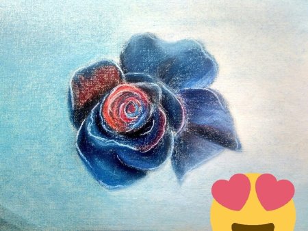 Розы масляной пастелью