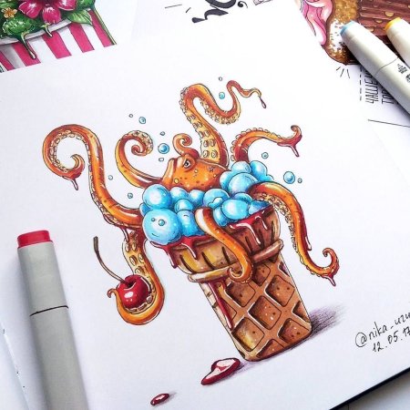 Скетчбук для рисования маркерами