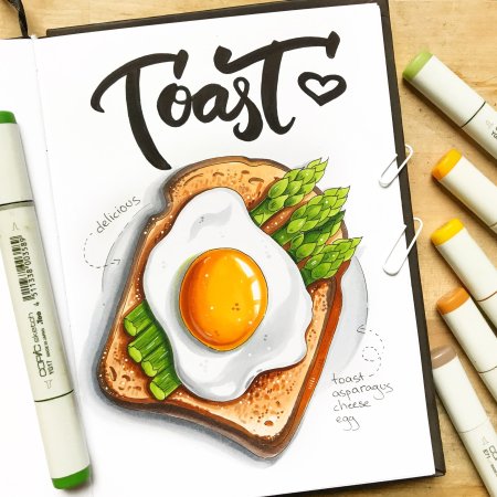Маленькие скетчи маркерами