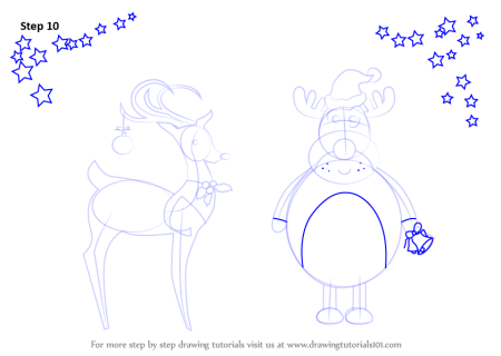 Поэтапное рисование Рождество