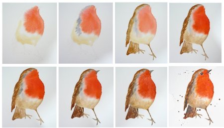 Поэтапное рисование пейзажа для детей