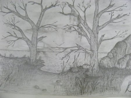 Наброски карандашом природа