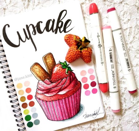 Рисунки для скетчбука еда