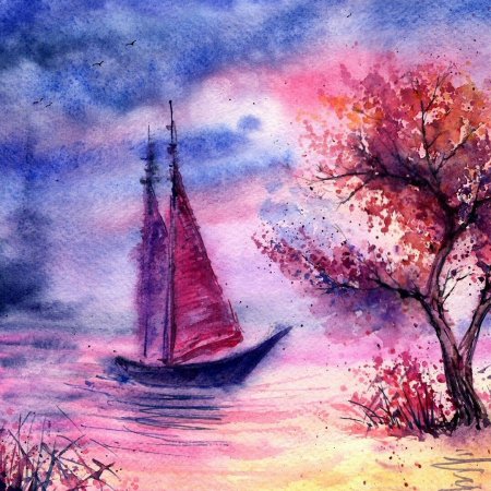 Рисунки акварелью для срисовки