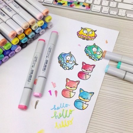 Маленькие рисунки фломастерами