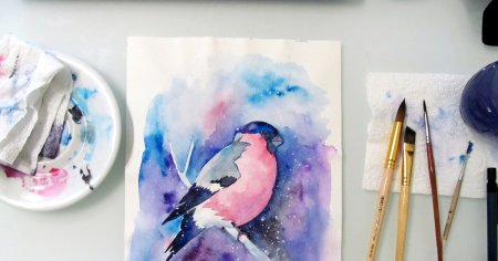 Рисование акварельными красками
