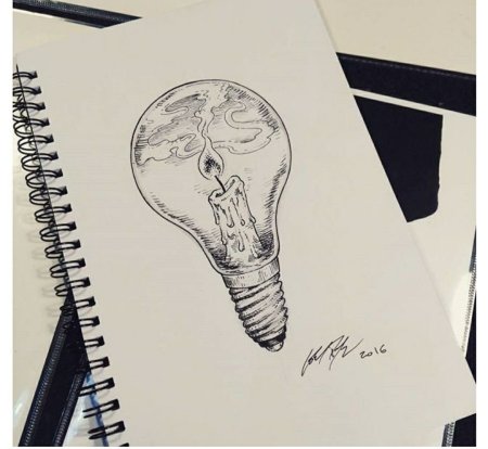 Рисунки чёрной ручкой