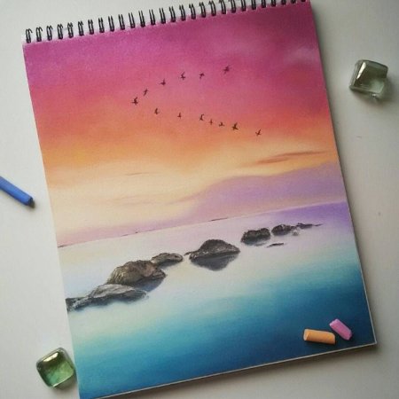 Рисунки пастелью