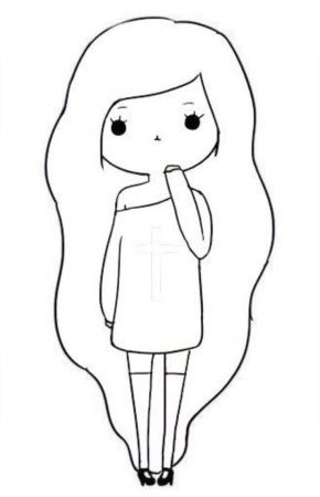 Лёгкие рисунки девочек