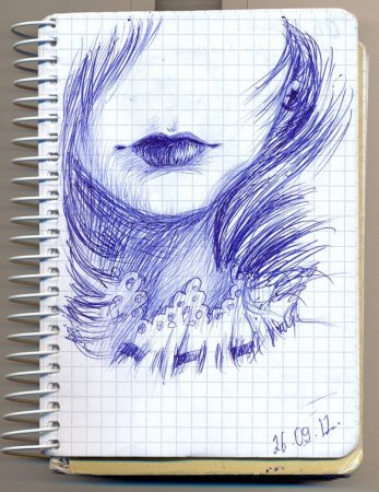 Рисунки ручкой в тетради простые