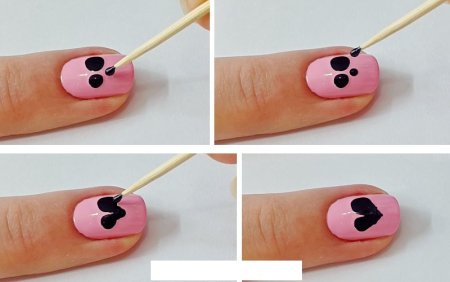 Несложные узоры на ногтях