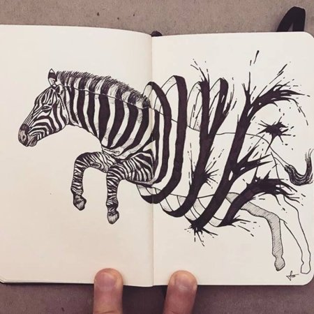 Рисунки животных для скетчбука