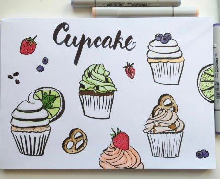 Скетчи маркерами