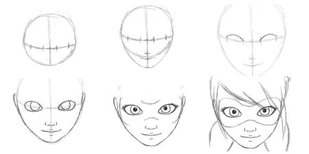 Поэтапное рисование волос