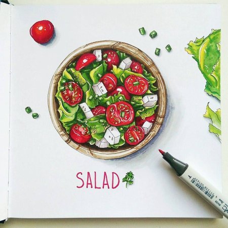 Скетчи маркерами