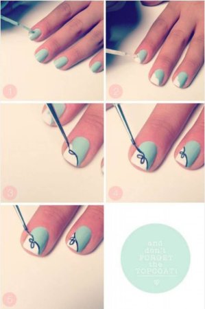 Несложные узоры на ногтях