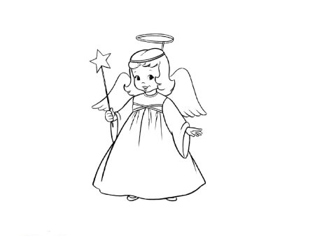 Ангелочек рисунок карандашом