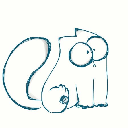 Рисунки котиков милых легкие карандашом для начинающих (49 фото)