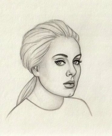 Рисунок лица девушки простой