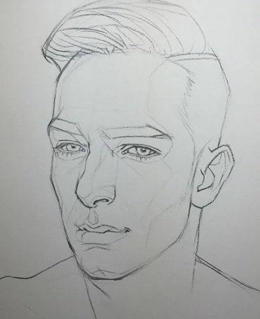 Зарисовки лица человека