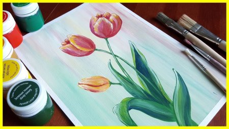 Рисунки красками для начинающих