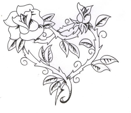 Эскизы для выжигания цветы