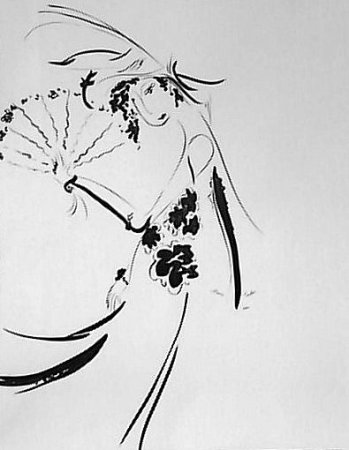 Черно белые рисунки в японском стиле