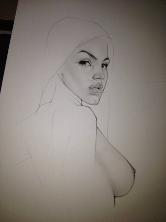 Инстасамка рисунок карандашом