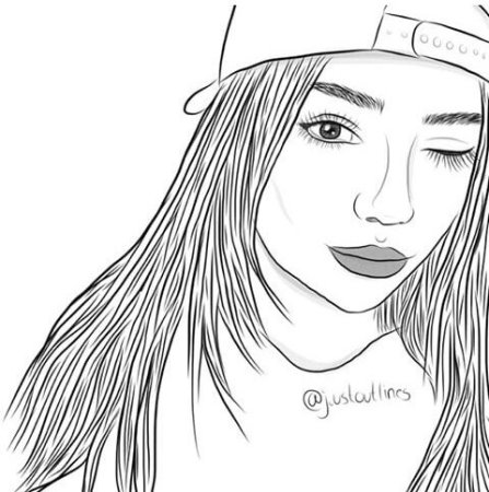 Инстасамка рисунок карандашом