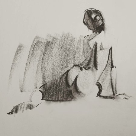 Зарисовки углем