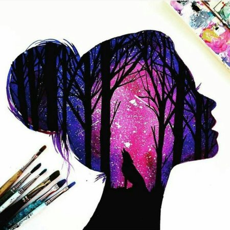 Рисунки красками легкие