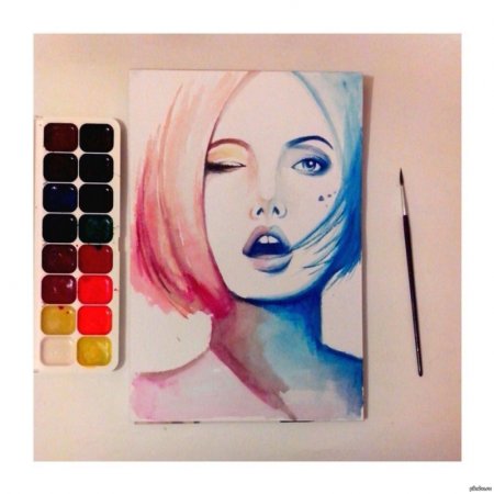 Простые рисунки красками