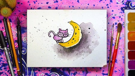 Лёгкие рисунки красками для начинающих