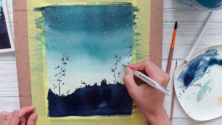 Рисование акварельными красками