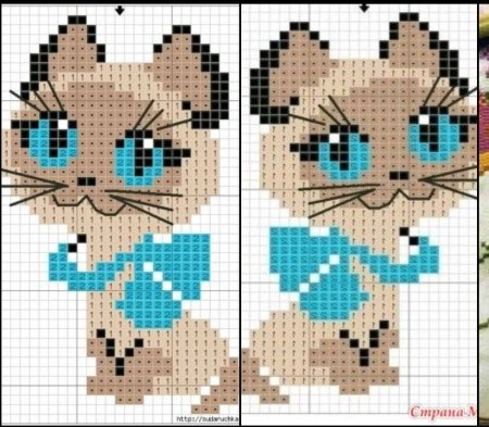 Котенок Гав схема вышивки крестиком