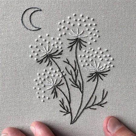 Маленькая вышивка гладью