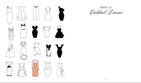 Поэтапное рисование платья